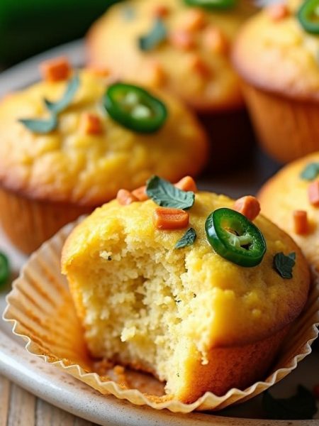 gluten free jalapeno cornbread muffins