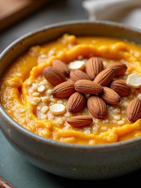 Pumpkin Oats with Toasted Almonds