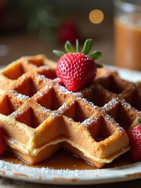 Vegan Gingerbread Waffles